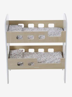 Stapelbed voor poppen in FSC®-hout wit