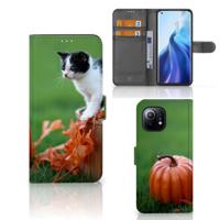 Xiaomi Mi 11 | Telefoonhoesje | Met pasjeshouder | Kitten