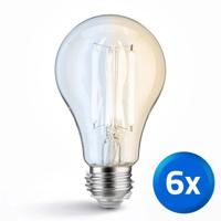 Slimme filament lamp - Dual white 7W E27 fitting - A60 model colored - voordeelset van 6