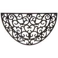 Esschert Design Deurmat - rubber - schoonloopmat - halfrond - 68 x 40 cm