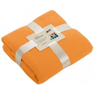 Fleece deken oranje   -