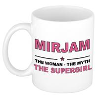 Mirjam cadeau mok - Woman Myth Supergirl - naam koffiemok - 300 ml - collega - moederdag