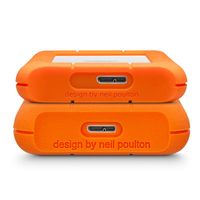 LaCie Rugged Mini externe harde schijf 2000 GB Oranje, Zilver - thumbnail