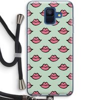 Lipjes: Samsung Galaxy A6 (2018) Transparant Hoesje met koord