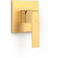 Douchekraan afbouwdeel Tres Slim Exclusive | Inbouw | Mengkraan | 1-weg | Vierkant | Goud mat 24k