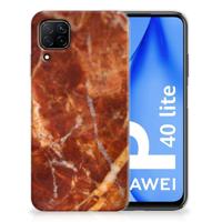 Huawei P40 Lite | TPU | Siliconen hoesje | Marmer Bruin