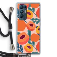 Perzik: Oppo Find X3 Neo Transparant Hoesje met koord