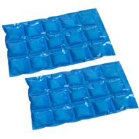 2x stuks herbruikbare flexibele koelelementen icepack 15 x 24 cm