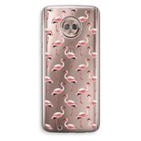 Flamingoprint groen: Motorola Moto G6 Transparant Hoesje