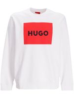 HUGO sweat en coton à logo imprimé - Blanc - thumbnail