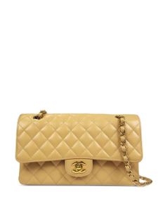 CHANEL Pre-Owned sac porté épaule Double Flap médium (2013) - Tons neutres