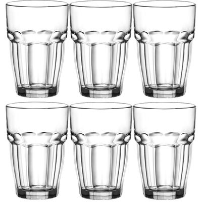 Set van 12x stuks tumbler waterglazen/drinkglazen transparant 360 ml