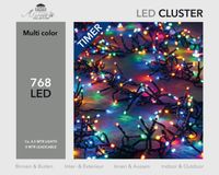 Cluster lights 768 lampjes 4,5m LED multi 4m aanloopsnoer zwart bibui Transformator Cluster lights CoenBakker - Anna's Collection - thumbnail