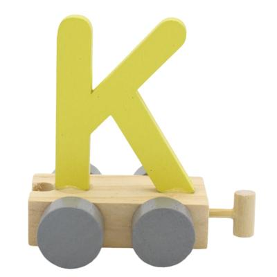JeP kids houten treinletter K-geel