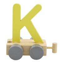 JeP kids houten treinletter K-geel