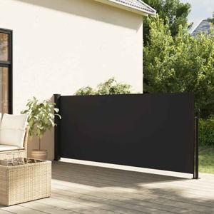VidaXL Windscherm uittrekbaar 120x500 cm zwart