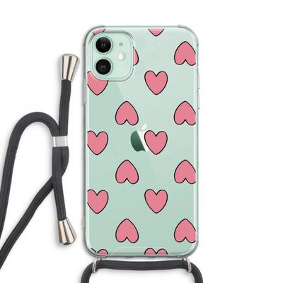 Ondersteboven verliefd: iPhone 11 Transparant Hoesje met koord