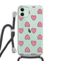 Ondersteboven verliefd: iPhone 11 Transparant Hoesje met koord