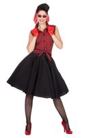 Rockabilly Kostuum Jaren 50 Rizzo Rood/Zwart Rockabilly Kostuum Jaren 50 Rizzo Rood/Zwart