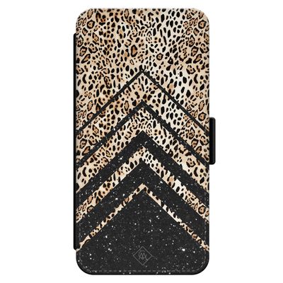 iPhone 13 Pro flipcase - Luipaard chevron