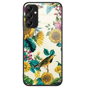 Samsung Galaxy A14 glazen hardcase - Sunflowers