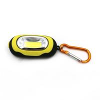 Draagbare mini sleutelhanger Pocket Torch COB LED licht zaklamp lamp met 3 modi (geel)