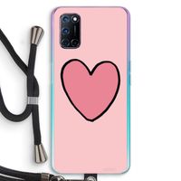 Hartje: Oppo A52 Transparant Hoesje met koord