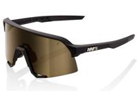 100% S3 Soft Tact Zwart Bril - Soft Gold gespiegelde lenzen 100% S3 Soft Tact Zwart Bril - Soft Gold gespiegelde lenzen