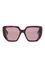 Gucci Eyewear lunettes de soleil oversize à plaque logo - Violet