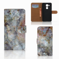 Huawei Nova Plus Bookcase Marmer Grijs - thumbnail