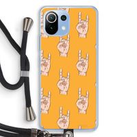 Rock: Xiaomi Mi 11 Lite Transparant Hoesje met koord