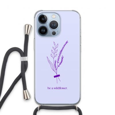 Be a wildflower: iPhone 13 Pro Transparant Hoesje met koord