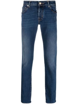 Jacob Cohën jean skinny à effet délavé - Bleu
