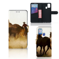 Samsung Galaxy M31 Telefoonhoesje met Pasjes Design Cowboy