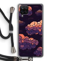 Patroon Wolken: Samsung Galaxy A12 Transparant Hoesje met koord