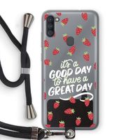 Don't forget to have a great day: Samsung Galaxy A11 Transparant Hoesje met koord
