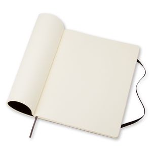 Moleskine notitieboek, ft 19 x 25 cm, effen, soepele cover, 192 blad, zwart