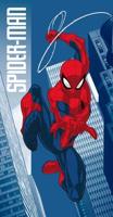 Spiderman strandlaken city 70 x 140 cm katoen
