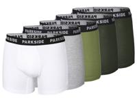 PARKSIDE Set van 5 heren boxers (Grijs/groen/wit, XL)