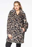 Yoek Mantel fur | Grijs | Maat 50
