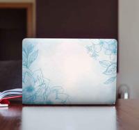 Stickers voor laptop Blauw poeder pastel bloem - thumbnail