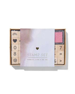 HEMA Houten stempelset met cijfers
