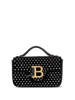 Balmain mini sac B-Buzz à effet velours - Noir - thumbnail