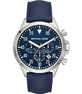 Horlogeband Michael Kors MK8617 Leder Blauw 22mm