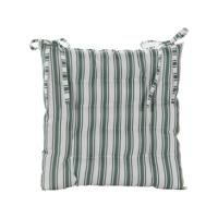 Stoelkussen 38x38 cm Groen Streep - Annas collection