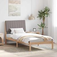 Bedframe met hoofdeinde Bruin 90 x 190 cm Stof