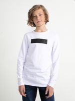 Petrol Industries Jongens Petrol Block T-Shirt Lange Mouwen Bright Wit - 128 - thumbnail