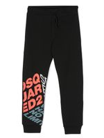 DSQUARED2 KIDS pantalon de jogging en coton à logo imprimé - Noir - thumbnail