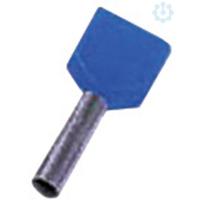 Intercable 180771 Dubbele adereindhulzen 16 mm² Deels geïsoleerd Blauw 1 stuk(s)