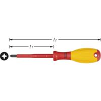 Hazet HAZET 810VDE-PH3 Elektronica Kruiskop schroevendraaier PH 3 Koplengte: 150 mm